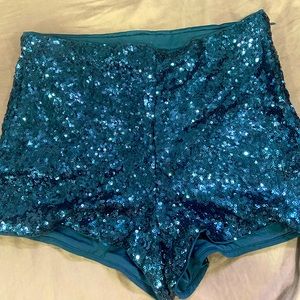High Waited Sequin Shorts